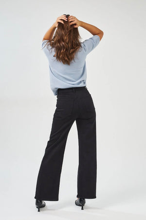 Anna - Black Wide Leg Jeans