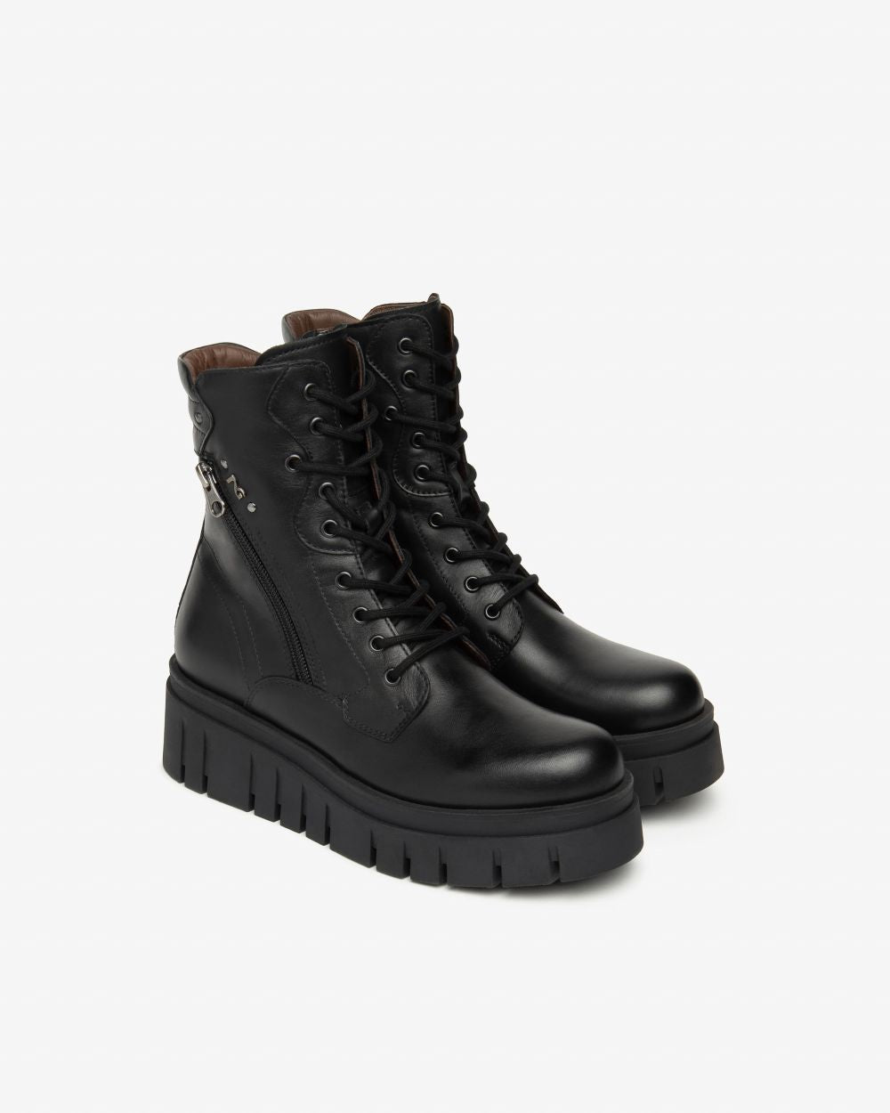 NeroGiardini - I514910D Black Laced Platform Boot