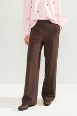Numph - Nuathena Brown Elasticated Trousers