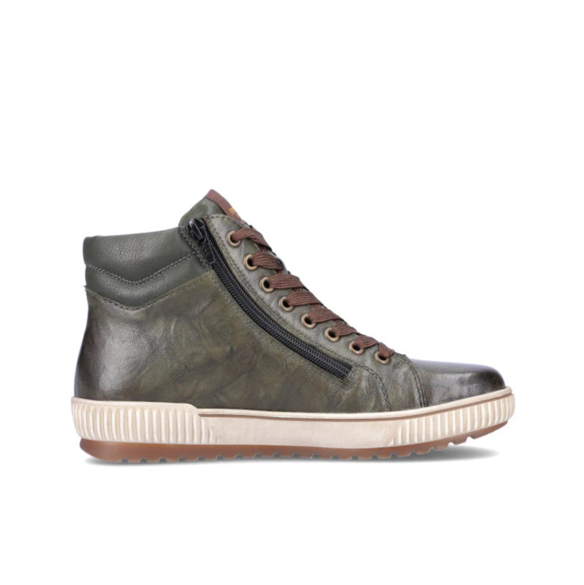 Remonte - D0772 Bottle Green Zip Hi Top