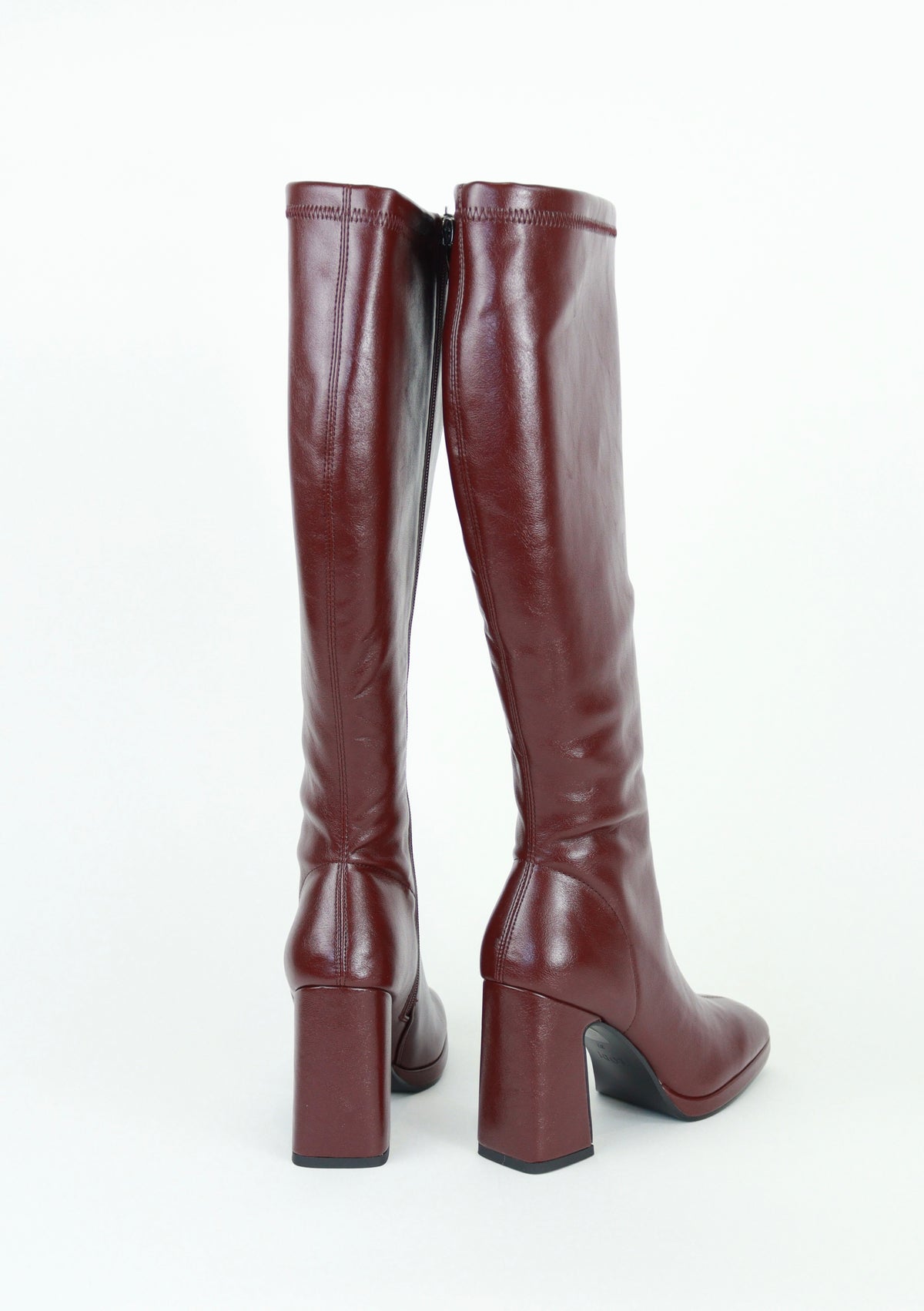 Lodi - Limbo Burgundy Platform Knee High Boot