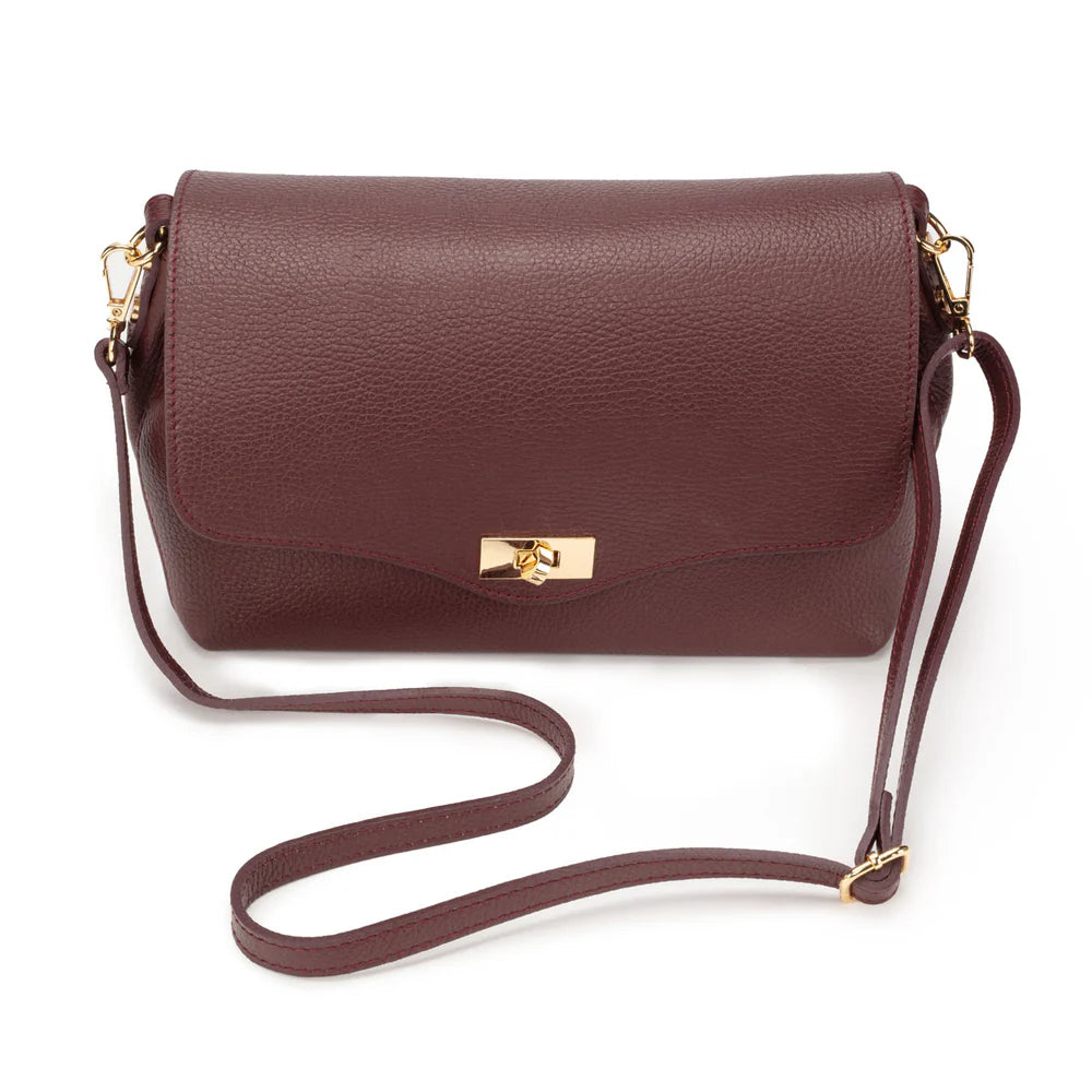 Elie Beaumont - Twist Clasp Burgundy Bag
