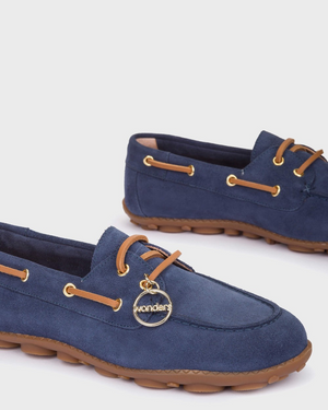 Wonders - AP-2104 Navy/Blue Boat Shoe