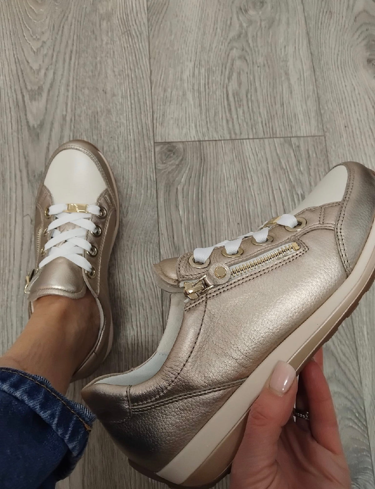 Ara - 44587 Osaka Bronze & Cream Trainer