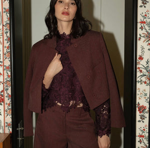 Anna - Burgundy Bermuda Shorts