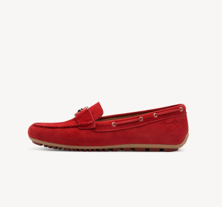 Tamaris - 24630 Red Suede Loafer