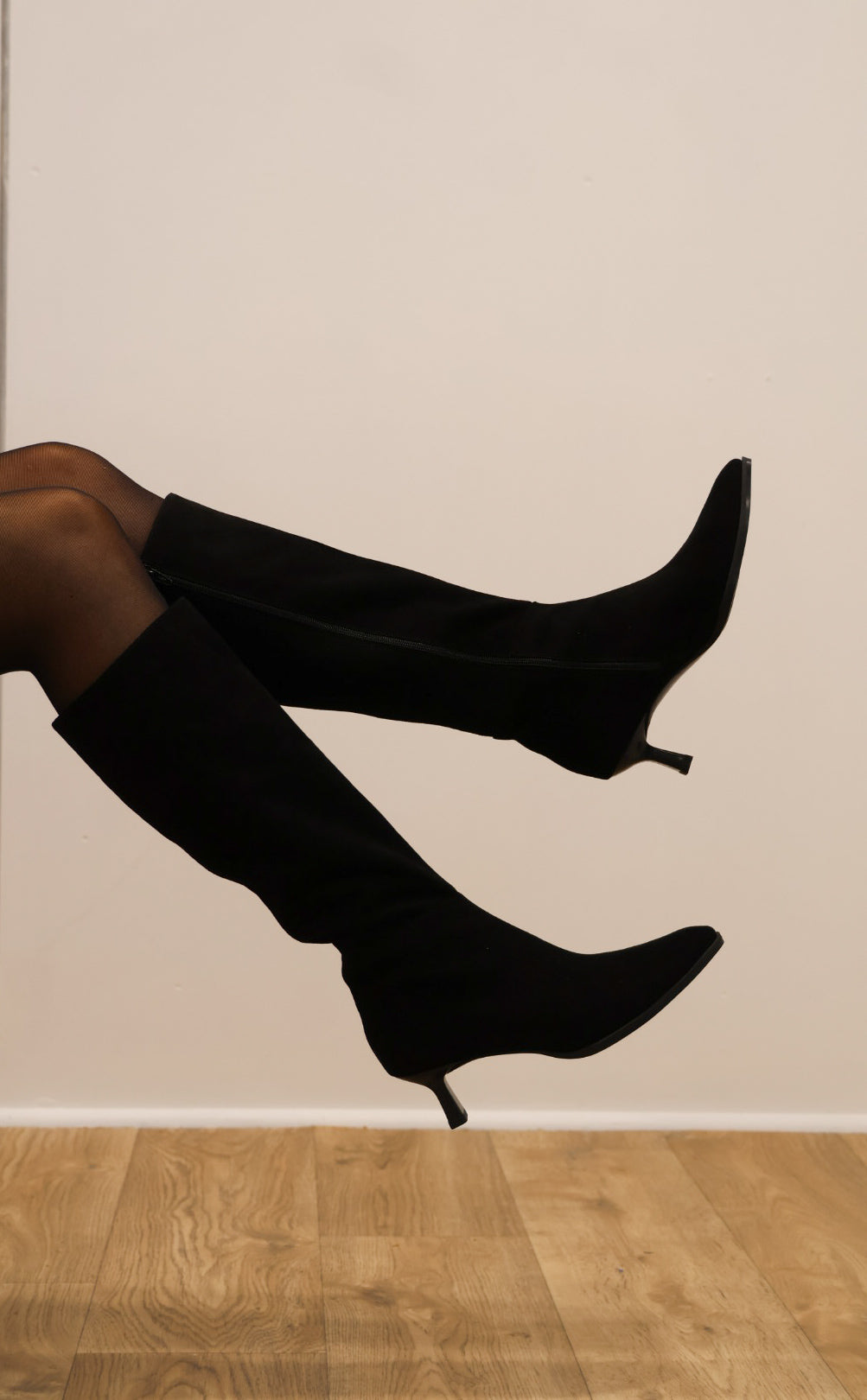 Rachels - Penny8 Black Pointy Toe Knee High