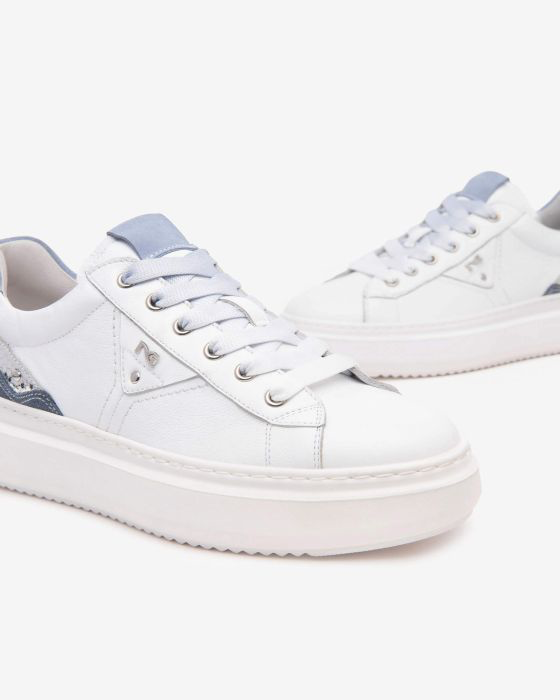 NeroGiardini - E513040D White and Blue Trainer