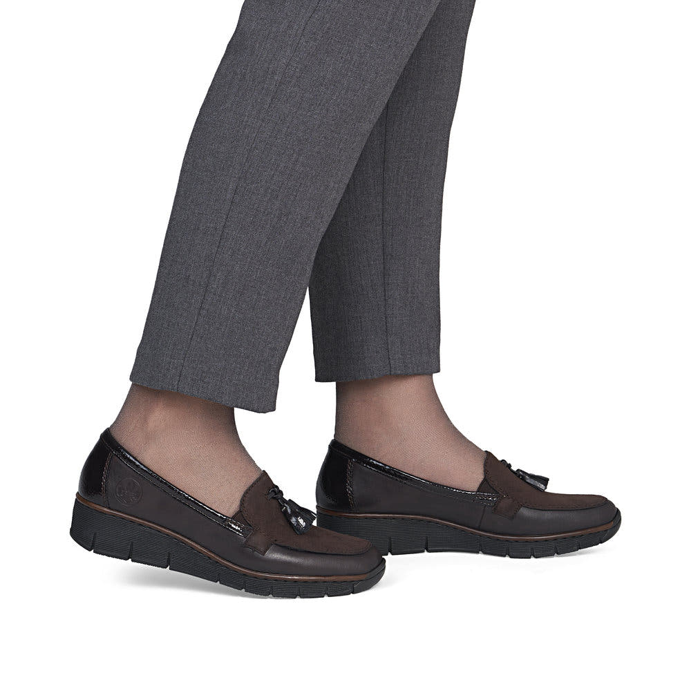 Rieker - 53771 Brown Wedge Loafer