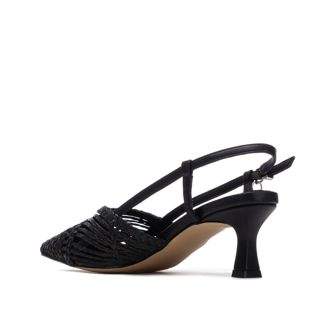 XTI - 145301 Black Raffia Slingback