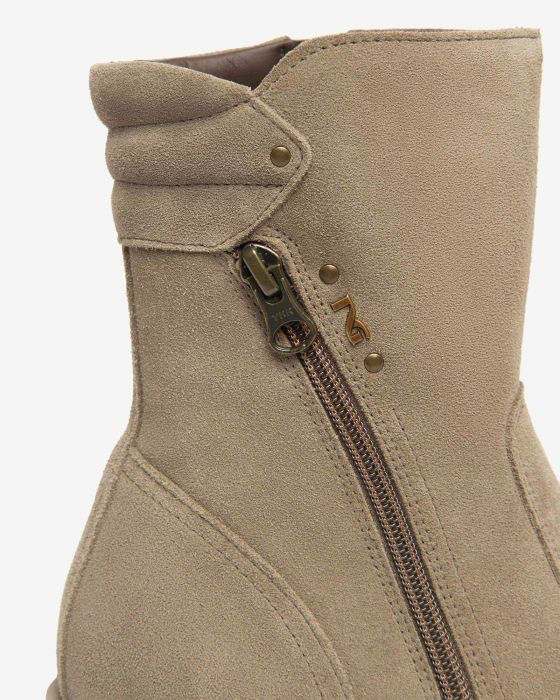 NeroGiardini - I514914D Taupe Zip Platform Boot