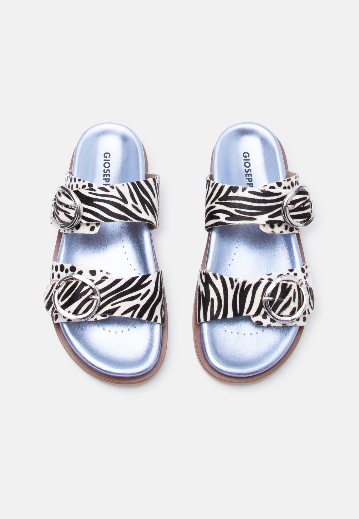 Gioseppo - Carney White/Black Print Slider