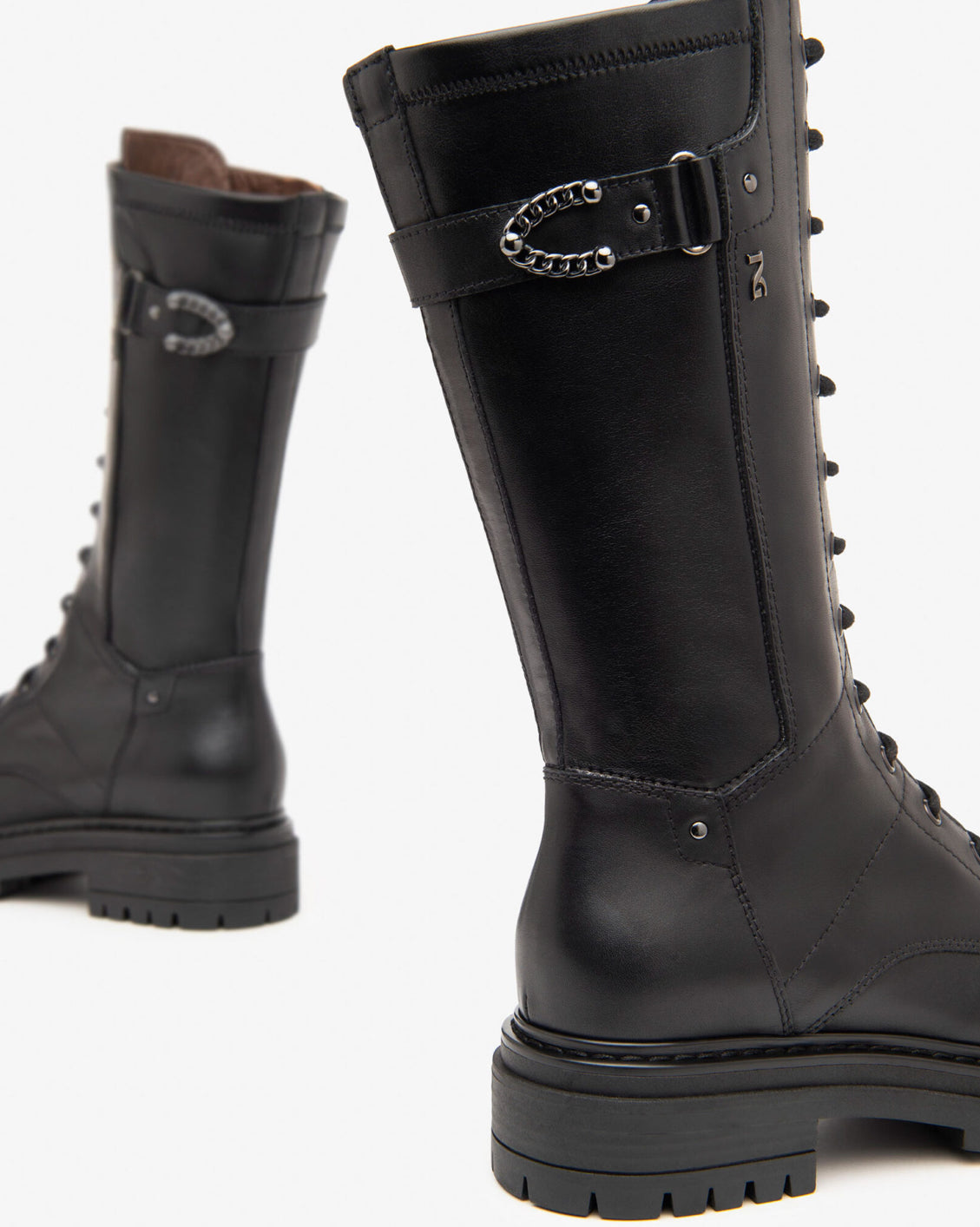 NeroGiardini - I411840D Black Laced Med Calf Boot