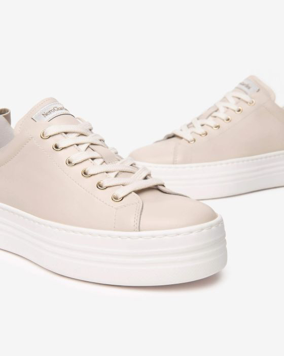 NeroGiardini - E506520D Beige Bow Trainer