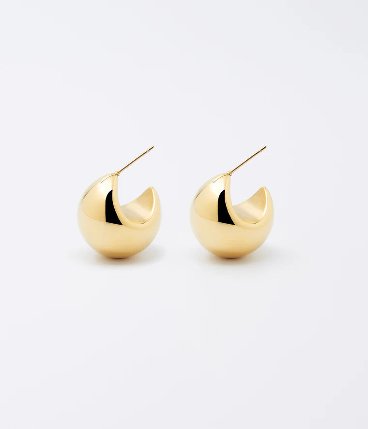 ZAG BIJOUX - SEL22080 Elea Gold Chunky Hoop Earrings [Preorder for October 1st]