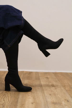 Xti - 146387 Black Sock Knee High Boot