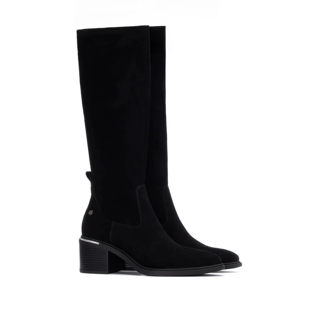 Carmela - 162646 Black Suede Sock Boot