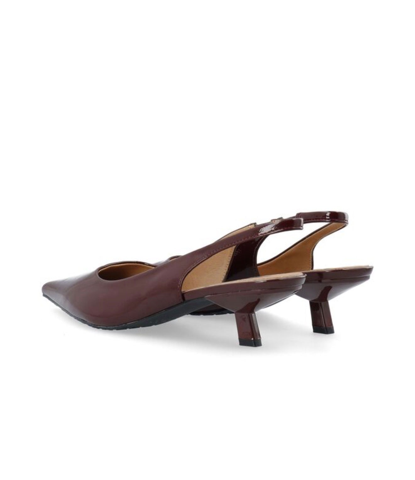 Bianco - 11241276 Burgundy Kitten Heel Slingback