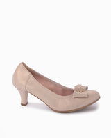 Le Babe - 3047 Blush Pink Court Shoe with a Kitten Heel