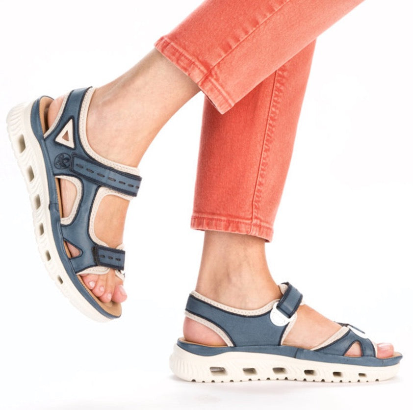 Rieker - 64066 Blue Walking Sandal