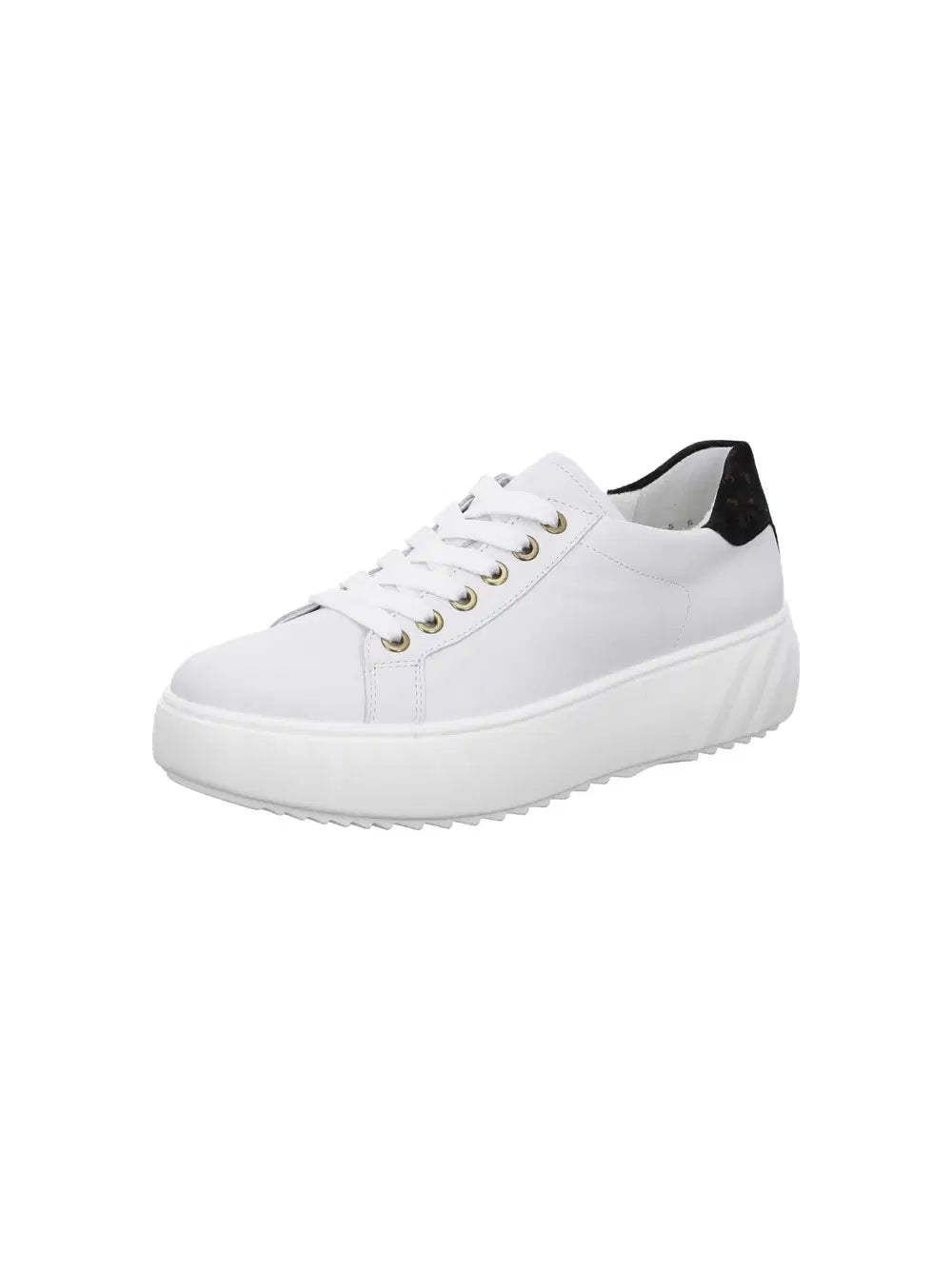 Ara - 46523 White Trainers with a Navy Trim