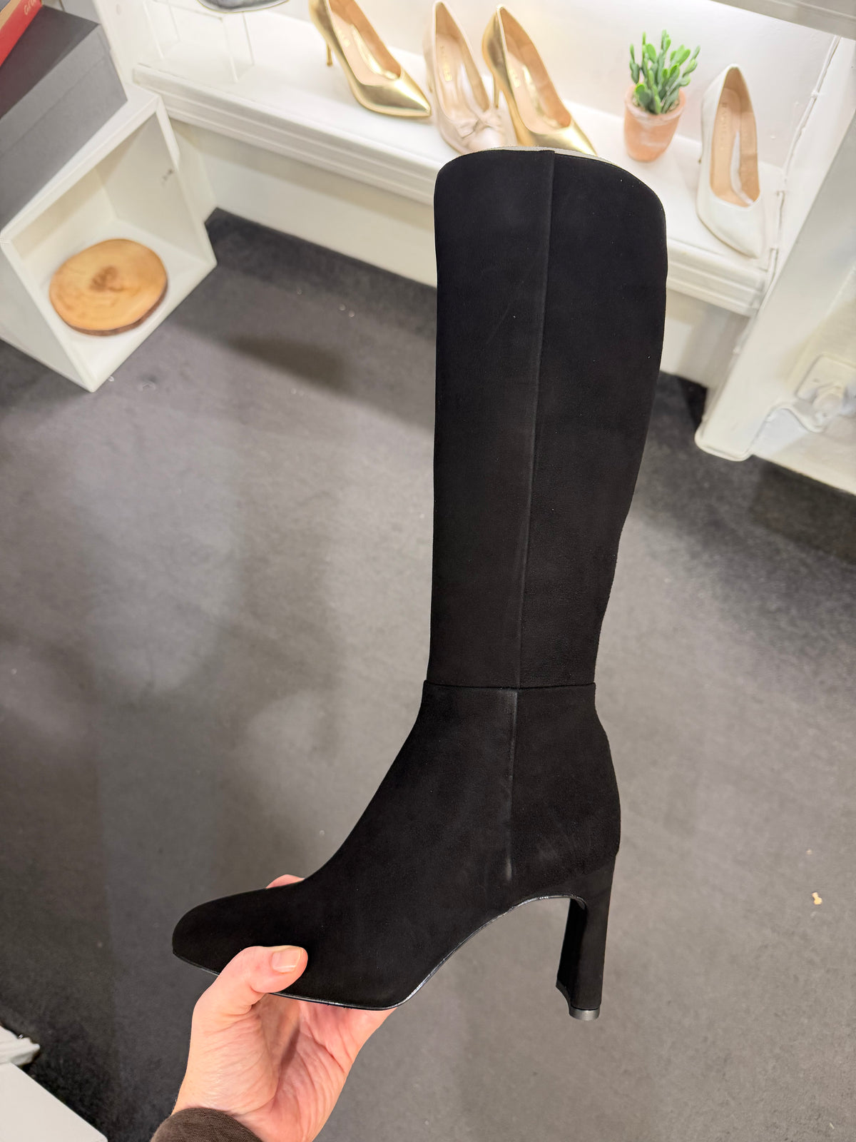 Unisa - Wolcot Black Suede Knee High