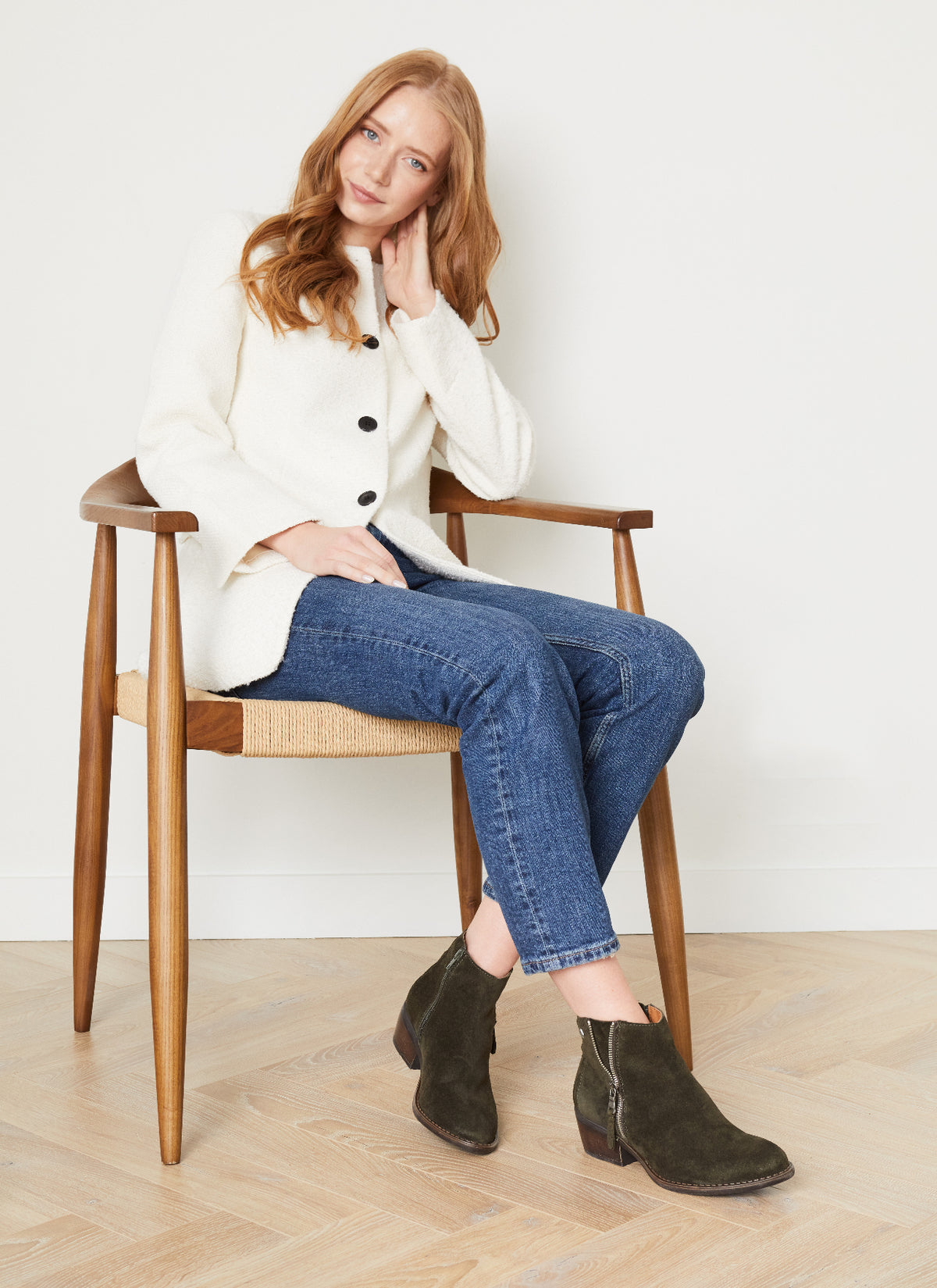 Carl Scarpa - Fermato Olive Suede Ankle Boot