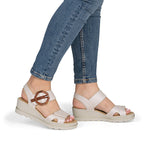 Rieker - 67476 Ivory Wedge Sandal