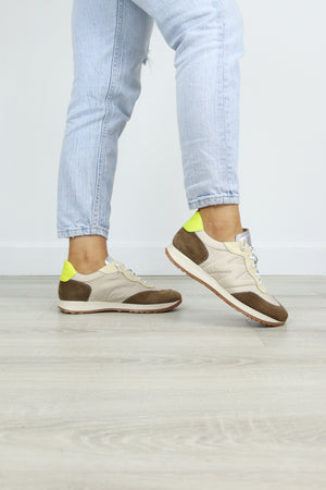 Wonders - A-4802 Beige and Khaki Trainer
