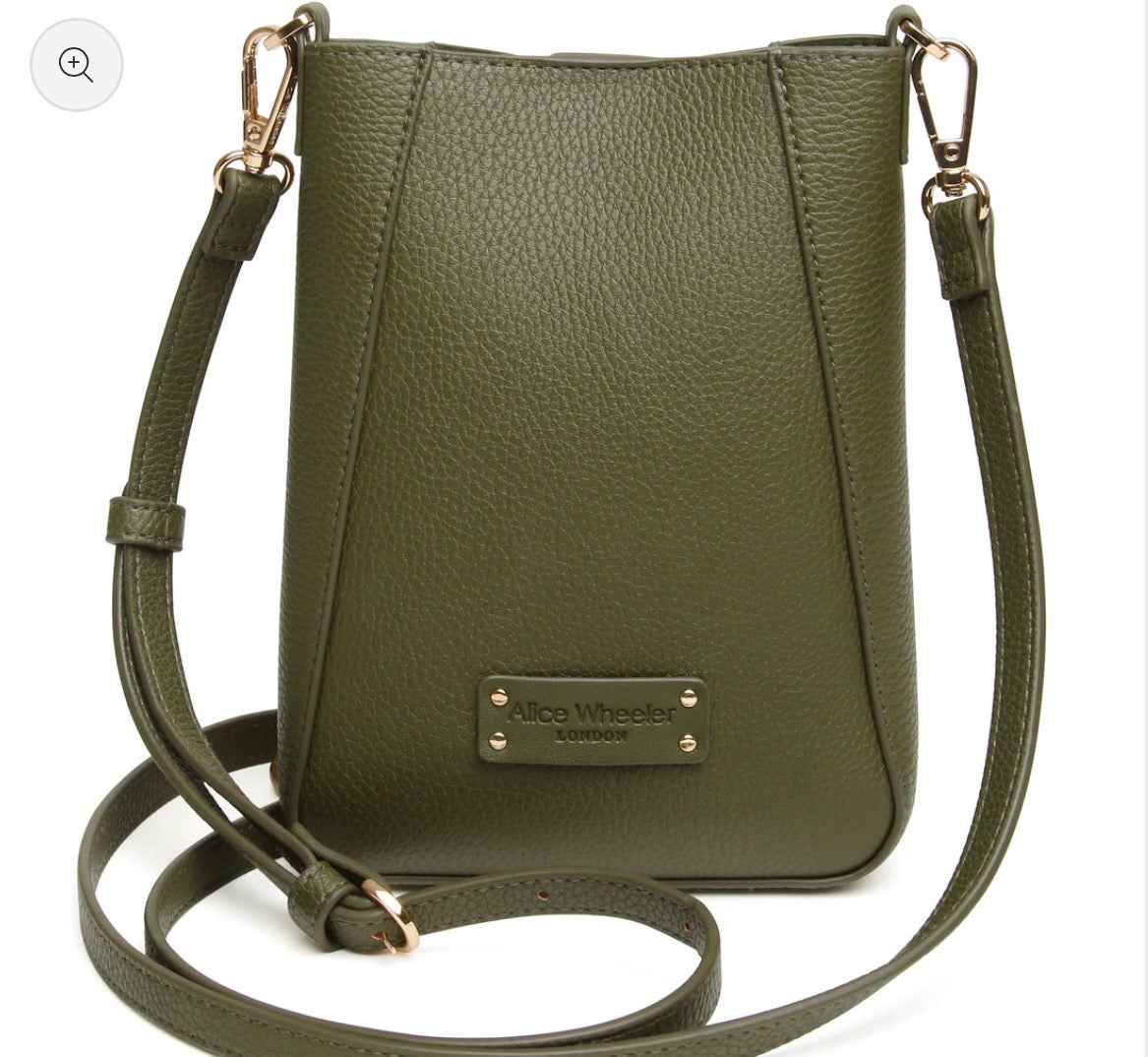 Alice Wheeler - Kensington Khaki Phone Bag