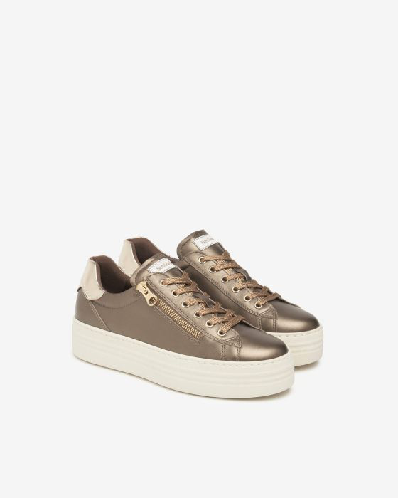 NeroGiardini - I514185D Bronze Zip Platform Trainer