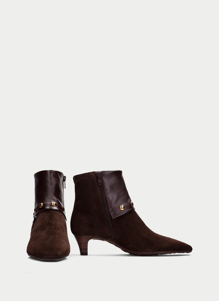 Hispanitas - HI265062 Brown Stud Ankle Boot