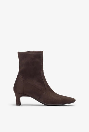 Unisa - Jarret Brown Kitten Heel Sock Boot