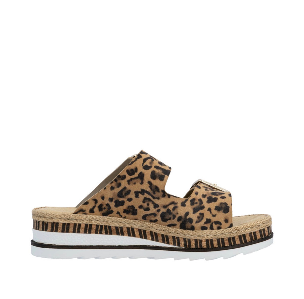 Rieker - V7955 - Leopard Wedge Mule