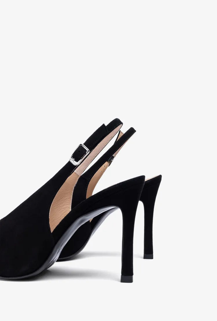 Unisa - Tabar Black Suede Slingback