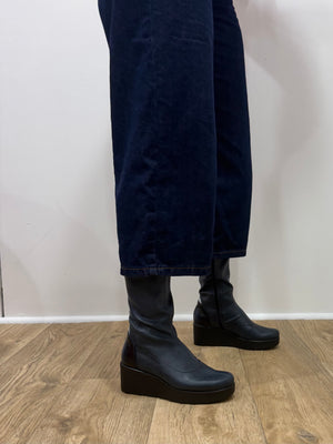 Jose Saenz - 6428 Navy Sock Wedge Knee High