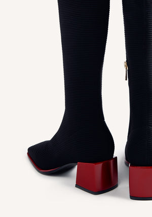 Gioseppo - 80684 Black Sock Knee High