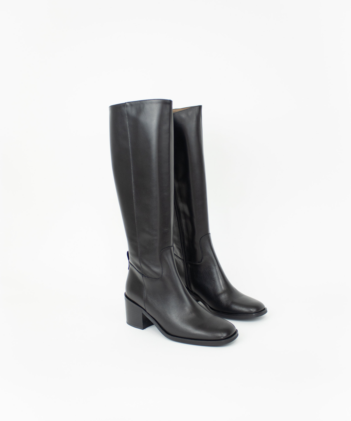 Wonders H-6502 Black Leather Knee High