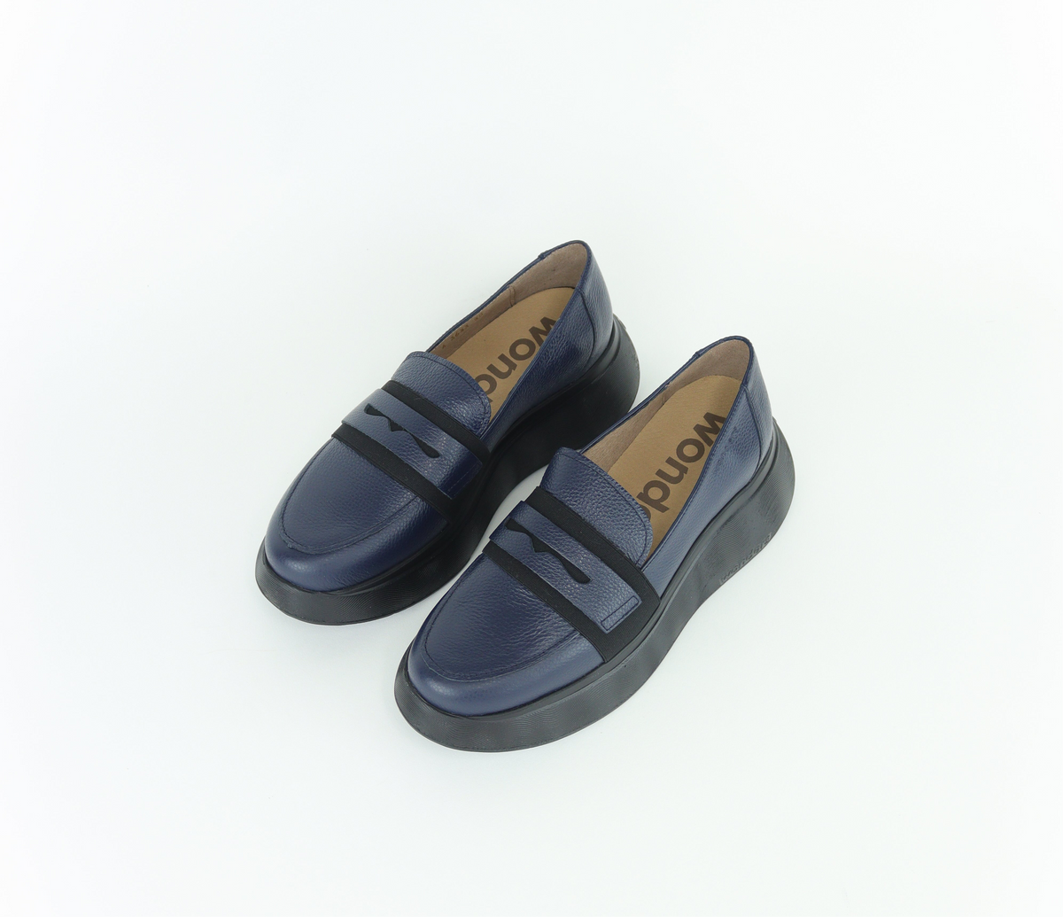 Wonders - A-3633 Navy Wedge Loafer