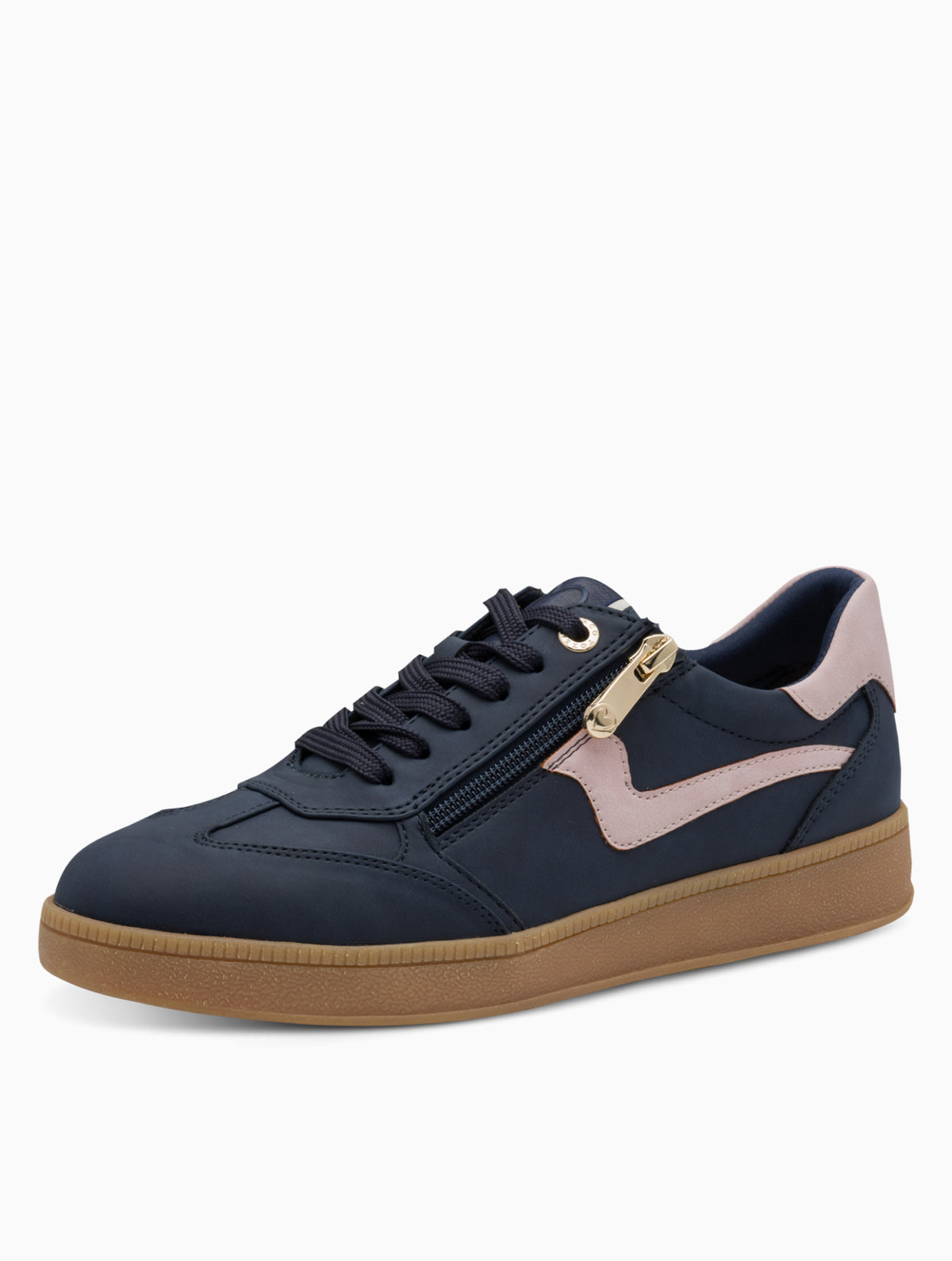 Marco Tozzi - 23777 Navy and Pink Zip Trainer