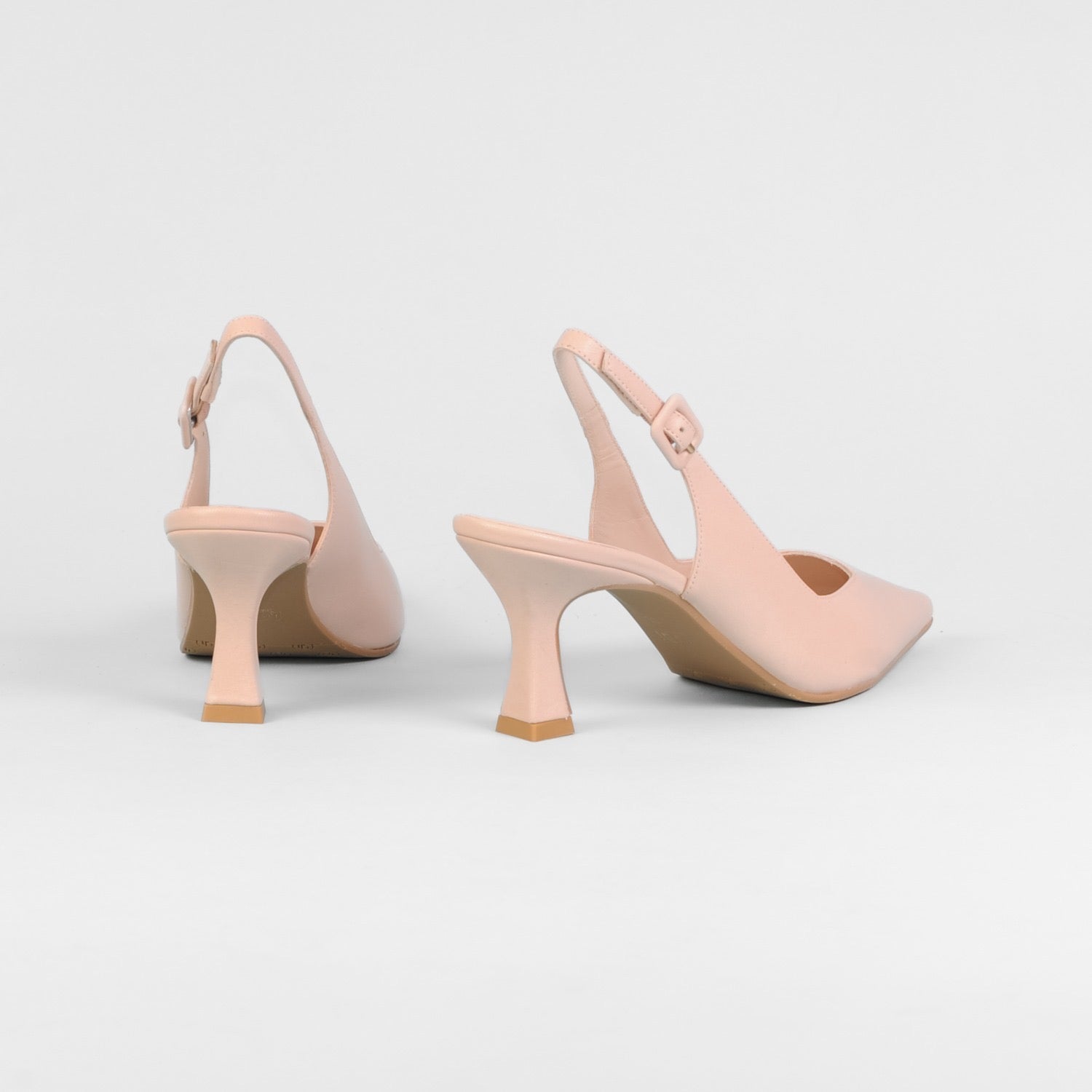 Lodi - Juco Blush Leather Kitten Heel Sling Black