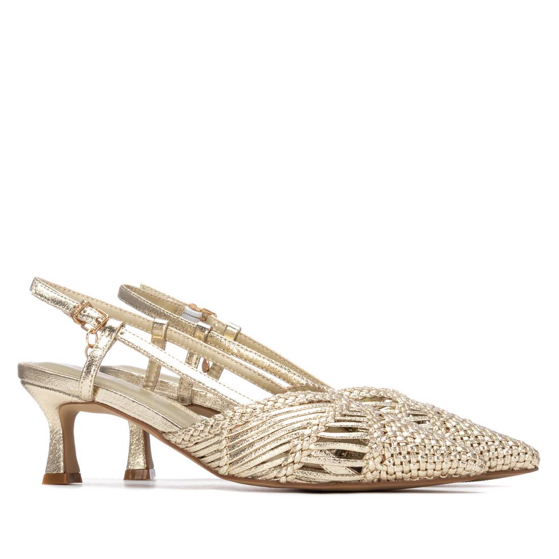 XTI - 145301 Gold Raffia Slingback