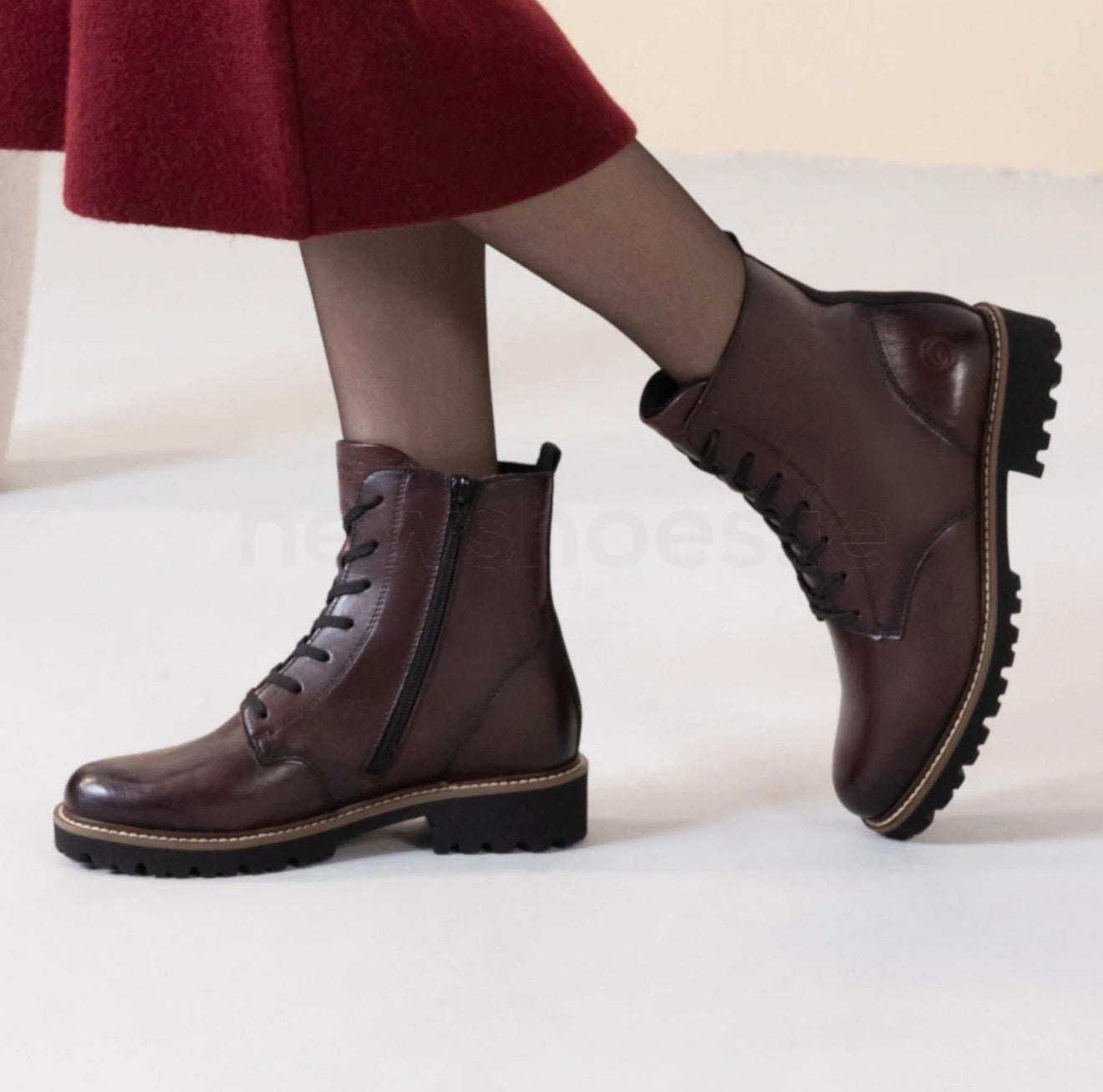 Remonte - D8661 Burgundy Biker Boot