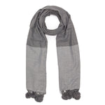 Elie Beaumont - Grey Pom Pom Scarf