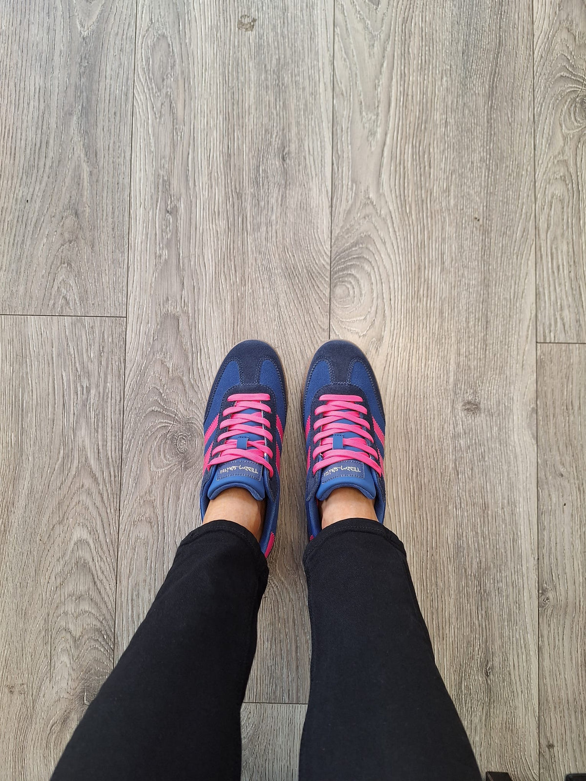 Teddy Smith - 120235 Blue, Navy and Pink Trainer