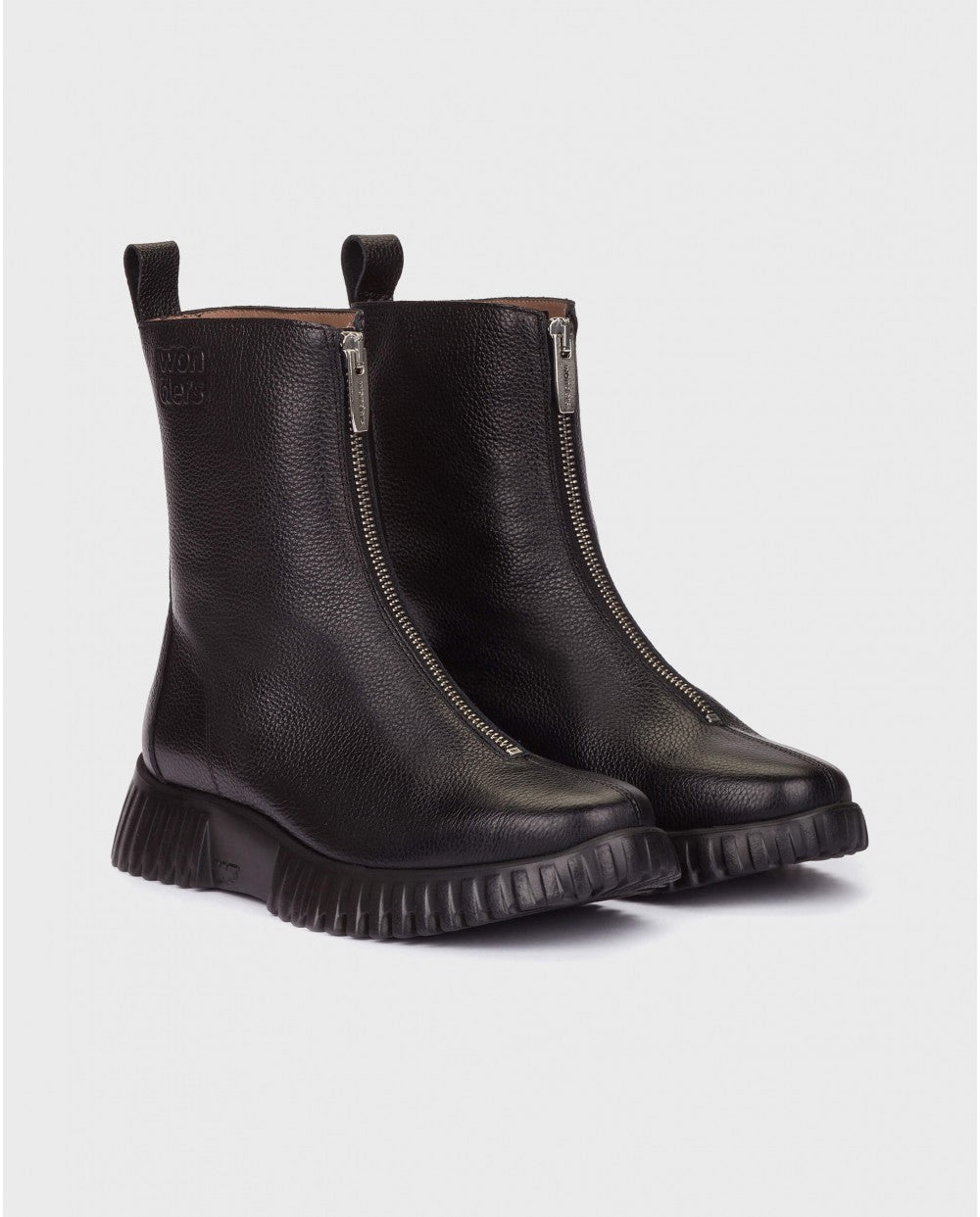 Wonders - A-4403 Black Zip Boot