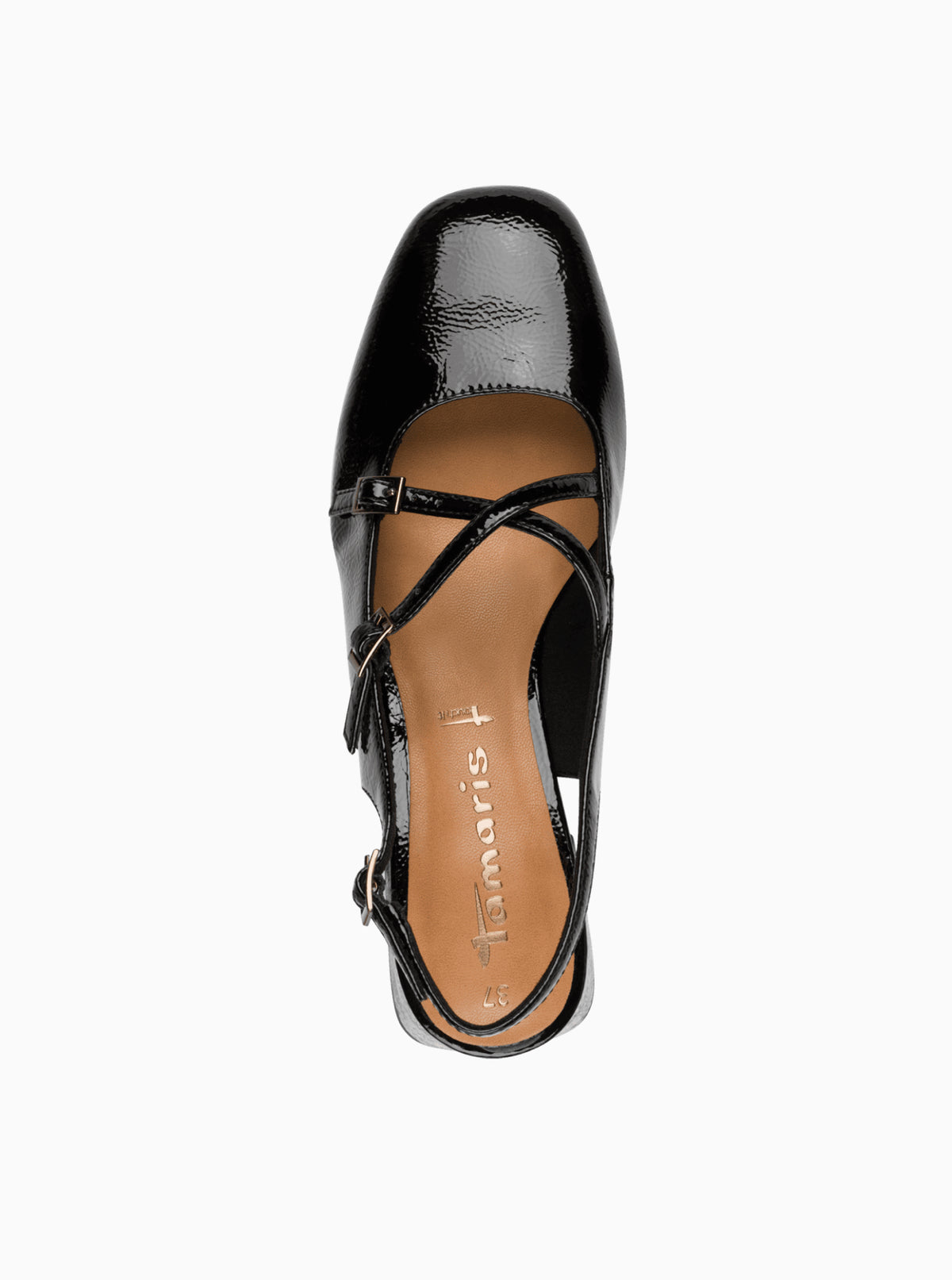 Tamaris - 29661 Black & Leopard Patent Sling Back