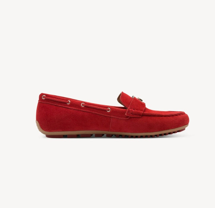 Tamaris - 24630 Red Suede Loafer
