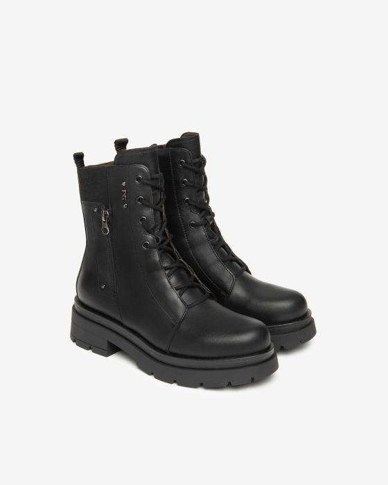 NeroGiardini - I514783D Black Zip Biker Boot