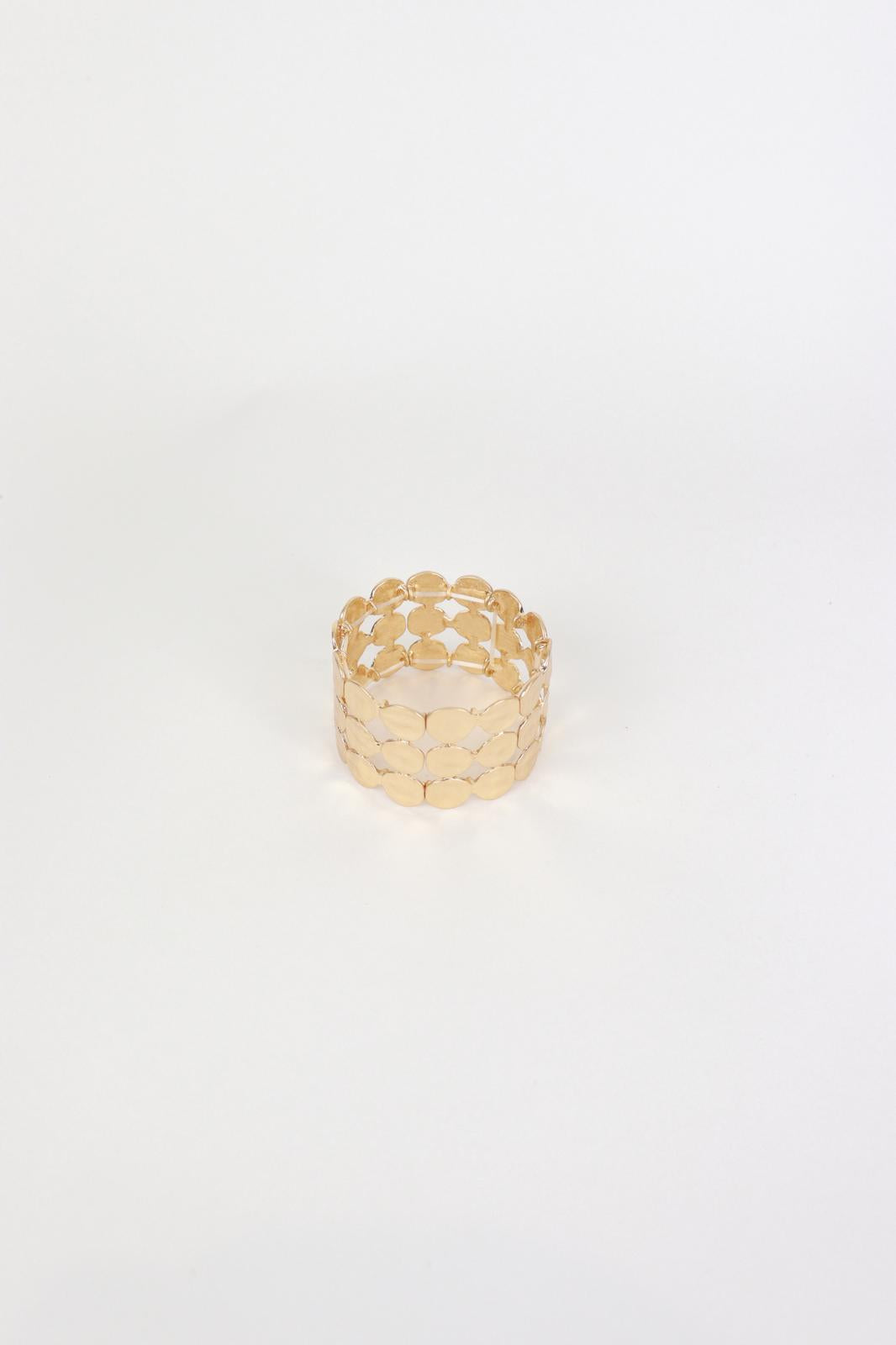 Karen Sampson - J12130 Gold three tier bracelet